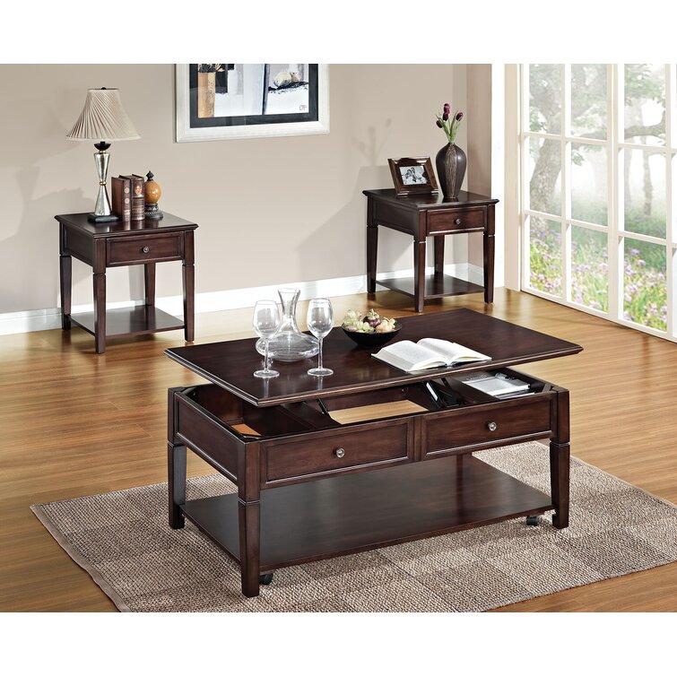 Wayfair 3 piece online coffee table set